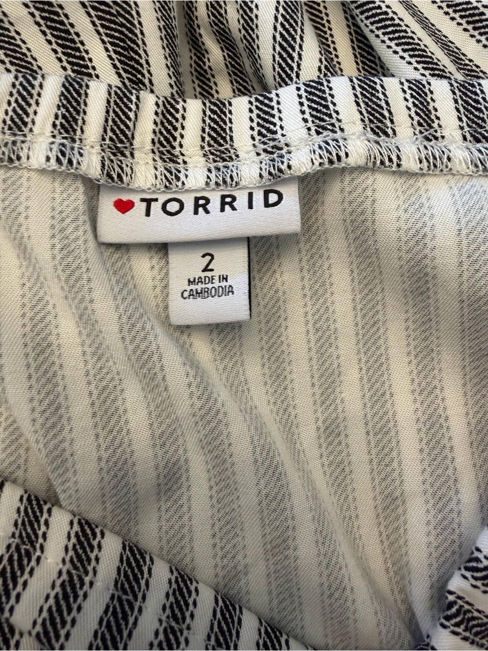 Torrid ruffle straps striped Beachy romper size 2XL - Picture 5 of 8